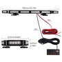 PROZOR 72 LED Lumière Clignotante d'avertissement d'urgence Magnétique IP65 étanche Balise rotative 21 Modes de Flash Lumière St