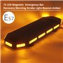 PROZOR 72 LED Lumière Clignotante d'avertissement d'urgence Magnétique IP65 étanche Balise rotative 21 Modes de Flash Lumière St