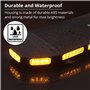 PROZOR 72 LED Lumière Clignotante d'avertissement d'urgence Magnétique IP65 étanche Balise rotative 21 Modes de Flash Lumière St