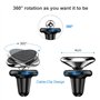FLOVEME Support Telephone Voiture Magnetique, Support Portable Voiture à Grille Aération 360° Rotation Aimant Telephone Voiture 