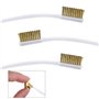 FOGAWA 3pcs Brosses Métalliques Brosse en Laiton Broussailleux Mini Brosse de Nettoyage pour éliminer Rouille Taches et Fongique