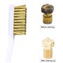 FOGAWA 3pcs Brosses Métalliques Brosse en Laiton Broussailleux Mini Brosse de Nettoyage pour éliminer Rouille Taches et Fongique