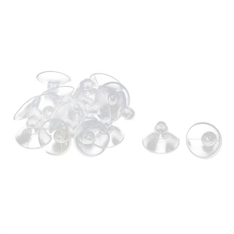 sourcingmap 20pcs Ventouses Anti-collision Transparente en Caoutchouc pour Verre Bureau Maison Coussinet Suspension à Ventouse 1