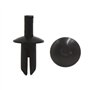 sourcing map 50pcs 5mm Diamètre rivets en plastique trou fixation projection clips retenue noir