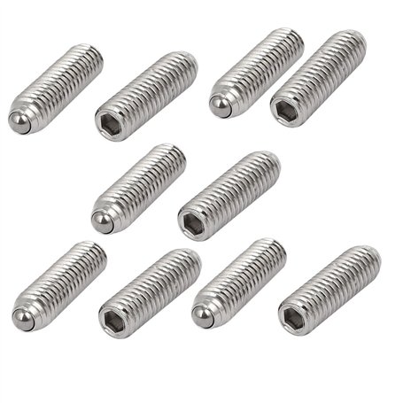 sourcing map M6x20mm 304 Vis à pression à tête ronde à six pans creux acier inox ressort 10pcs