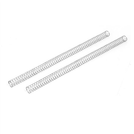 sourcing map Ressort de Compression 1mmx16mmx305mm 304 Acier Inoxydable Argenté 2pcs