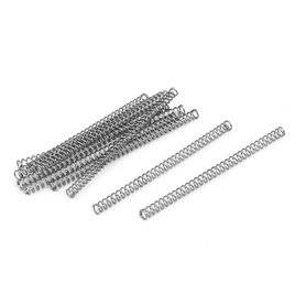 sourcing map Ressort de Compression 0.3mmx2mmx35mm 304 Acier Inoxydable Argenté 10pcs