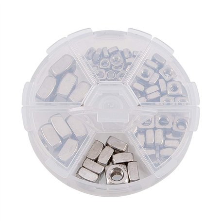 INCREWAY 100 écrous carrés en acier inoxydable