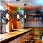 E27 Retro Métal Plafonnier Suspensions Luminaire Lustre Industriel Vintage Style Noir Créatif Metal Suspensions Luminaire Cube E
