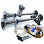 YIYIDA Klaxon de voiture Klaxon pneumatique 165DB Car Horn klaxon de navire Trompette 24V klaxon de camion zinc chromé Klaxon à
