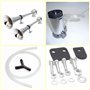 YIYIDA Klaxon d'Air Chrome Zinc 165db Pour Voiture, Camion, Yacht - Trompette Haute et Basse 12V Argent
