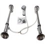 YIYIDA Klaxon d'Air Chrome Zinc 165db Pour Voiture, Camion, Yacht - Trompette Haute et Basse 12V Argent