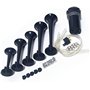 YIYIDA Trompette musicale Dixie Haut - parleur air cornet 165db Car Horn Trompette d'air Klaxon de voiture noir à cinq tubes Cor