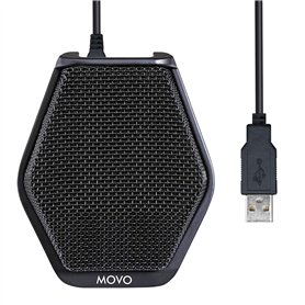 Movo Microphone USB de conférence MC1000 pour Ordinateur de Bureau et Portable avec Une portée de 180° / 6m Compatible avec Wind