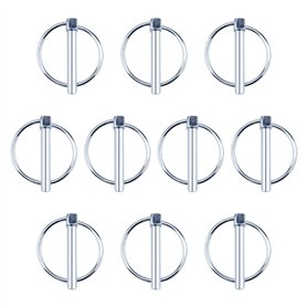 INCREWAY Lynch Lot de 10 goupilles de verrouillage en acier carbone pour remorque Diamètre 8 mm