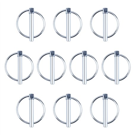 INCREWAY Lynch Lot de 10 goupilles de verrouillage en acier carbone pour remorque Diamètre 8 mm