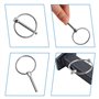 INCREWAY Lynch Lot de 10 goupilles de verrouillage en acier au carbone de 4,5 mm pour remorque, ferme, pelouse, argent