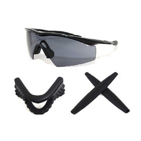 Galaxie Earsocks avec Plaquettes de Nez pour Oakley M Cadre Chauffage/Strike/Balais/Hybride Noir - Noir