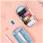 Kit de couture portable pour adultes, boîte à couture en plastique, aiguilles et fils, accessoires de couture et fournitures