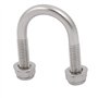 sourcing map 4pcs M6 Fil 304 Round Bend U Bolt Tuyau 20mm Dia extérieur