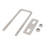 sourcing map 4pcs Boulon U plaque hex M6 100mm long 304 m2