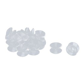 sourcingmap 20pcs Ventouses Double face Anti-collision Transparente en Caoutchouc pour Verre Bureau Maison Coussinet Suspension