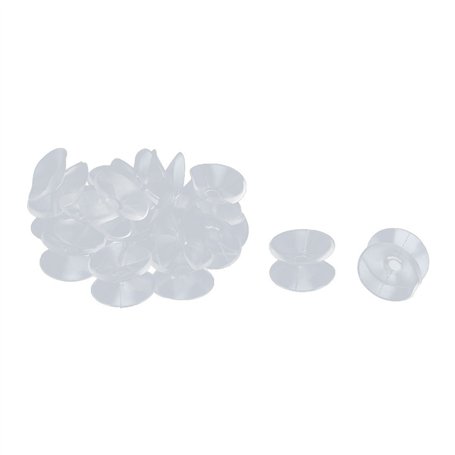 sourcingmap 20pcs Ventouses Double face Anti-collision Transparente en Caoutchouc pour Verre Bureau Maison Coussinet Suspension