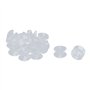 sourcingmap 20pcs Ventouses Double face Anti-collision Transparente en Caoutchouc pour Verre Bureau Maison Coussinet Suspension