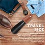 ZOMAKE Chausse Pied en Acier Inoxydable, Petit Chausse-pieds Métal 17cm Avec Étui en Cuir Facile à Utiliser,Parfait Pour Les Voy