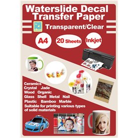 Rolurious 20 feuilles A4 de papier spécial pour impression décalcomanie à l’eau et injection