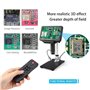 Linkmicro LM407 Microscope numérique à écran LCD pour adultes 270 x avec support en métal 1080 p pour réparation de PCB, soudure