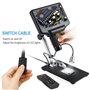 Linkmicro LM407 Microscope numérique à écran LCD pour adultes 270 x avec support en métal 1080 p pour réparation de PCB, soudure