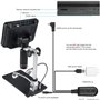 Linkmicro LM407 Microscope numérique à écran LCD pour adultes 270 x avec support en métal 1080 p pour réparation de PCB, soudure