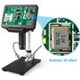 Linkmicro LM407 Microscope numérique à écran LCD pour adultes 270 x avec support en métal 1080 p pour réparation de PCB, soudure