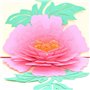 Medigy Carte d'Anniversaire Faite à Main 3D Pop Up Kirigami Creux Fleur de pivoine Pliable Carte Postale de Voeux pour Anniversa