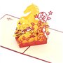 Medigy Carte d'Anniversaire Faite à Main 3D Pop Up Kirigami Creux Jardins de Suzhou Pliable Carte Postale de Voeux pour Annivers
