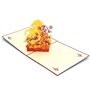 Medigy Carte d'Anniversaire Faite à Main 3D Pop Up Kirigami Creux Jardins de Suzhou Pliable Carte Postale de Voeux pour Annivers
