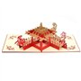 Medigy Carte d'Anniversaire Faite à Main 3D Pop Up Kirigami Creux Jardins de Suzhou Pliable Carte Postale de Voeux pour Annivers