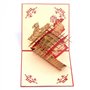 Medigy Carte d'Anniversaire Faite à Main 3D Pop Up Kirigami Creux Jardins de Suzhou Pliable Carte Postale de Voeux pour Annivers