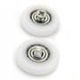 YuanQian Lot de 8 roulettes de rechange pour porte de douche Diamètre 23 mm avec vis M5