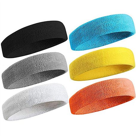 6 Pièces Bandeau de Sport pour Hommes et Femmes