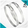 HG Power 200mm Colliers de Serrage Inox Lot de 2 Plage de Serrage 194-216 mm pour Fixer le Tuyau d'évacuation et le Ventilateur 