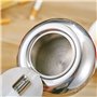 Gearmax Cendrier INOX en Forme de Tambour avec Couverture pour Utilisation de Ménage et Bureau (Argenté)