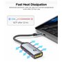 WARRKY Adaptateur USB C vers HDMI, 4K, Thunderbolt 3/4 USB-C 3.1 Gen 2 vers HDMI, Compatible avec iPhone 15 Plus Pro Max MacBook