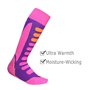 Barrageon 2 Paires Chaussettes de Ski Garçon Fille Thermique Chaude pour Ski, Randonnée, Cyclisme, Chaussette de Sport Hiver Con
