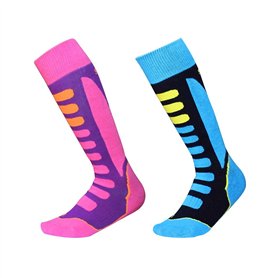 Barrageon 2 Paires Chaussettes de Ski Garçon Fille Chaude pour Ski