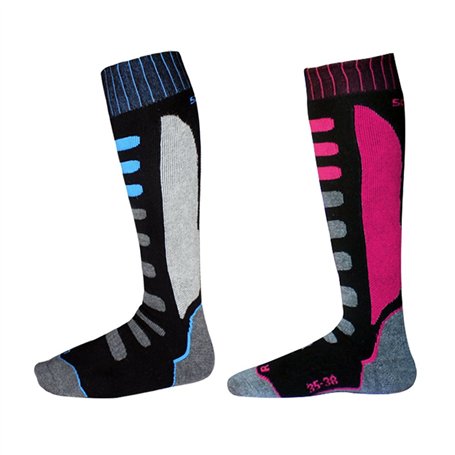 Barrageon 2 Paires Chaussettes de Ski Garçon Fille Chaude pour Ski
