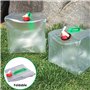 Sac d'eau Conteneur Grande Capacité Transparent Bidon d'eau Pliant pour Camping d'escalade Extérieur Tr