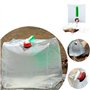 Réservoir d'eau Pliable, Sac d'eau Conteneur Grande Capacité Transparent Bidon d'eau Pliant pour Camping d'escalade Extérieur Tr