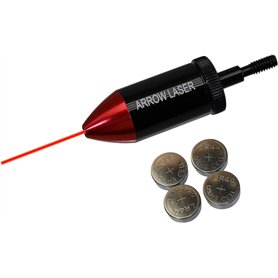 MAYMOC 16MM arbalète tir à l'arc flèche Outil de visée à alésage Rouge se visse sur des flèches avec 2 Jeux de Piles
